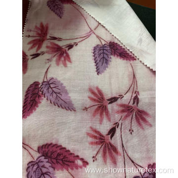 tencel rayon linen fabric print for summer dress